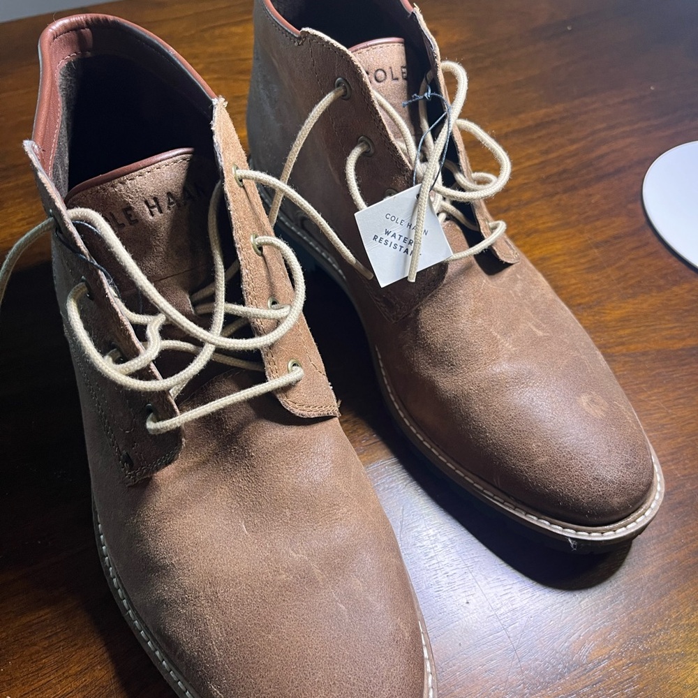 Cole Haan Tan Brown Suede Chukka Boots